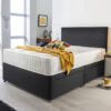 Black Divan bed with 2000 pocket sprung mattress