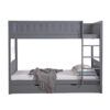 grey bunk bed with trundle