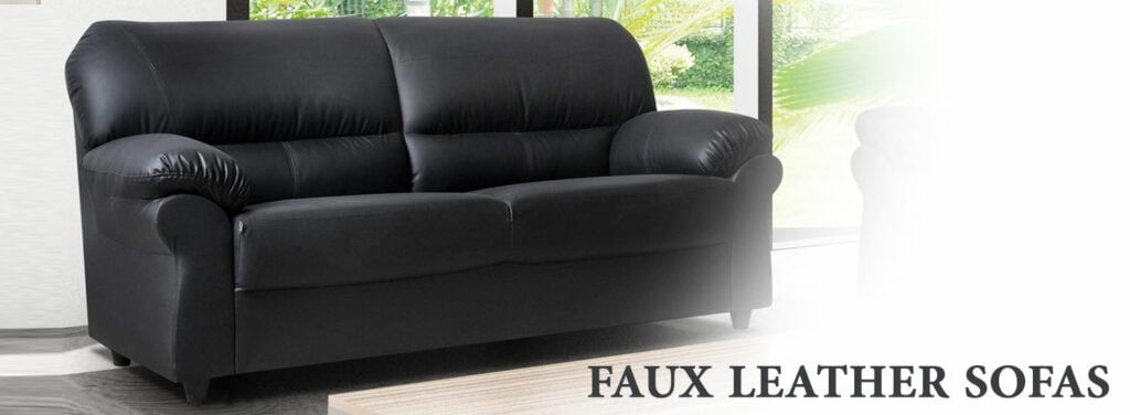 faux leather sofa