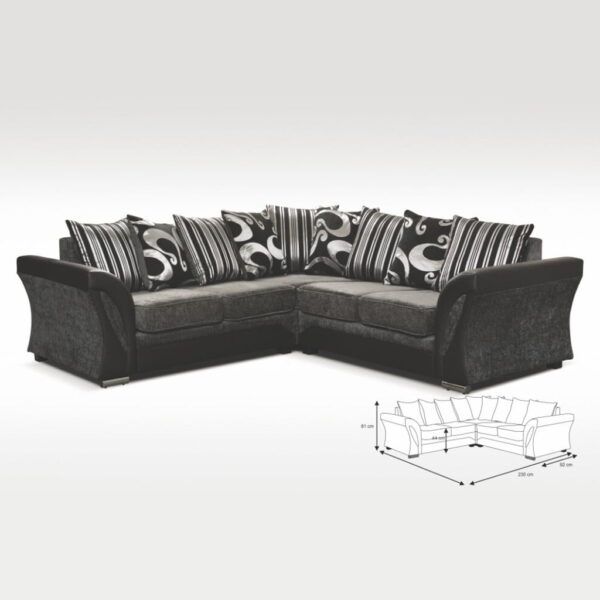 Black n Grey Shannon Sofa