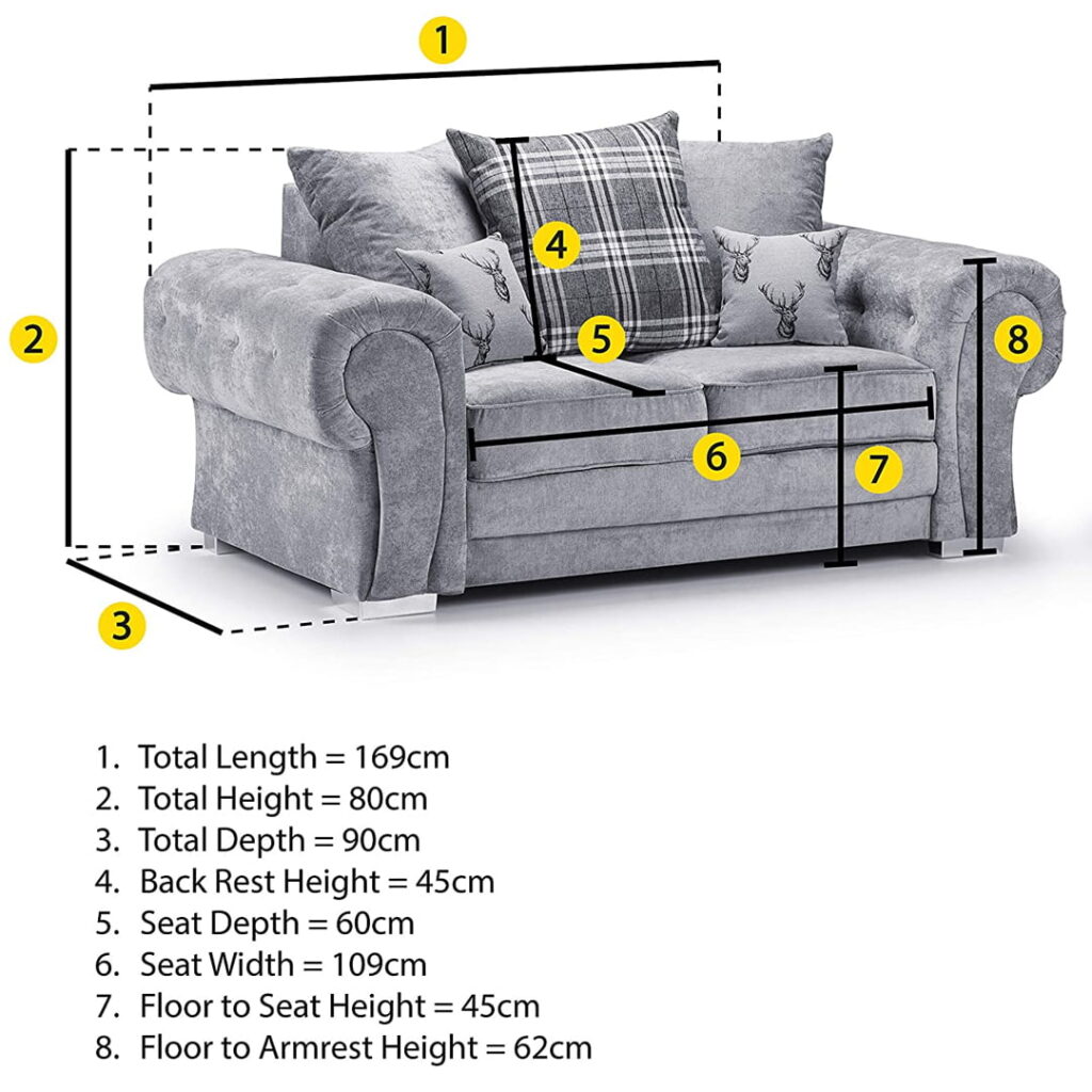 Verona Corner - 3+2 Seater Sofa Set – Grey - Tender Sleep