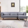 coventry fabric 3-seater corner sofa grey colour