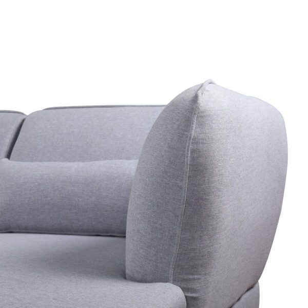 coventry fabric 3-seater corner sofa grey colour
