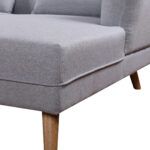 coventry fabric 3-seater corner sofa grey colour