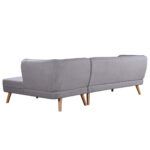 coventry fabric 3-seater corner sofa grey colour