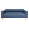 2-Seater Sky Fabric Sofa blue color