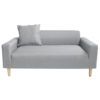 2-Seater Sky Fabric Sofa grey color