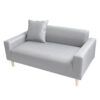 2-Seater Sky Fabric Sofa grey color