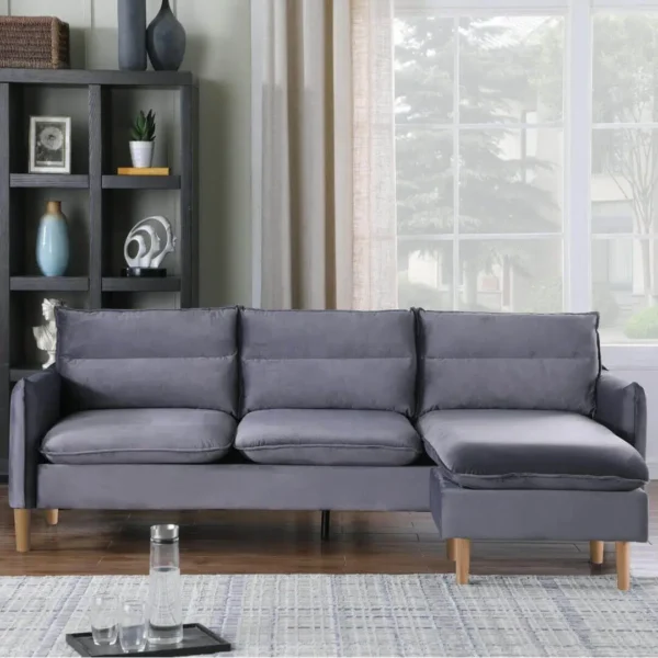 Ideal 3-Seater Sofa with Matching Footstool grey colour