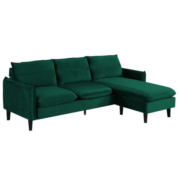 Ideal 3-Seater Sofa with Matching Footstool green colour