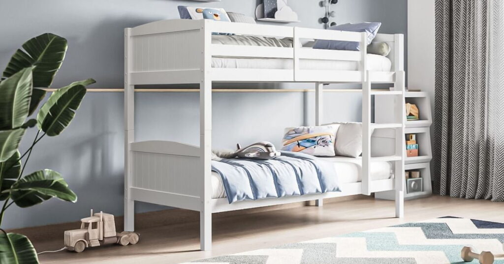 A Single Wooden Bunk Bed can Improve the Decor