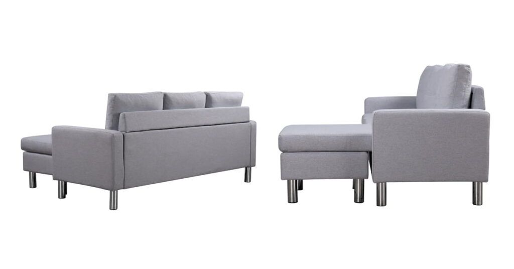 3 Seater Fabric Sofa With Matching Footstool