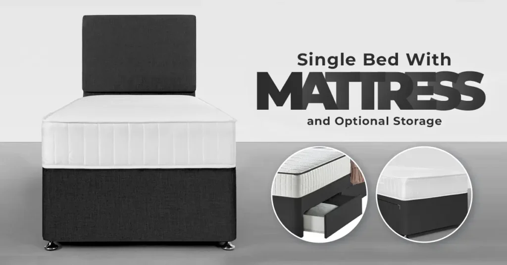 Single Bed with Mattress and Optional Storage