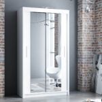 Berlin Wardrobe 150cm Wide – 2 Sliding Mirror Doors