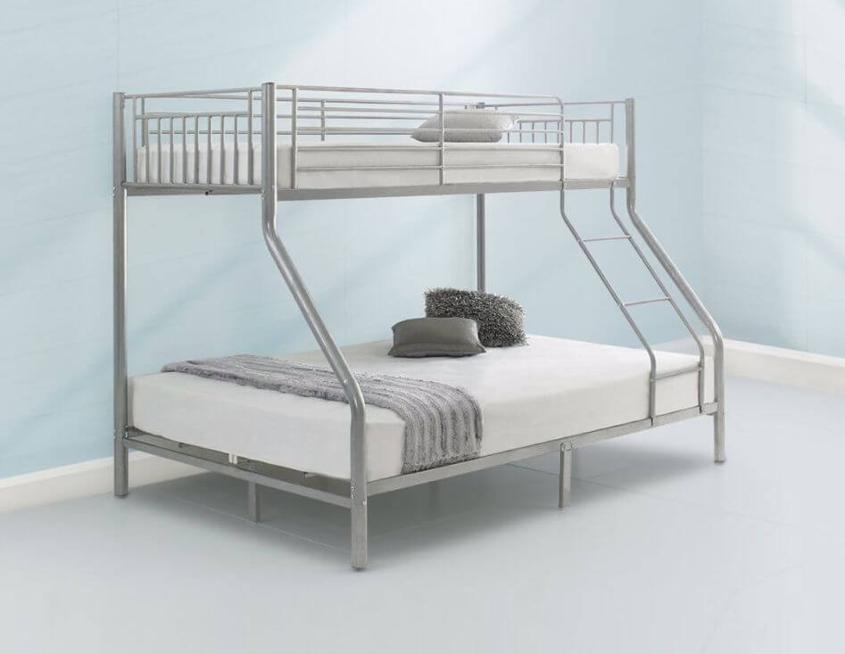 Triple Metal Bunk Bed with Mattress