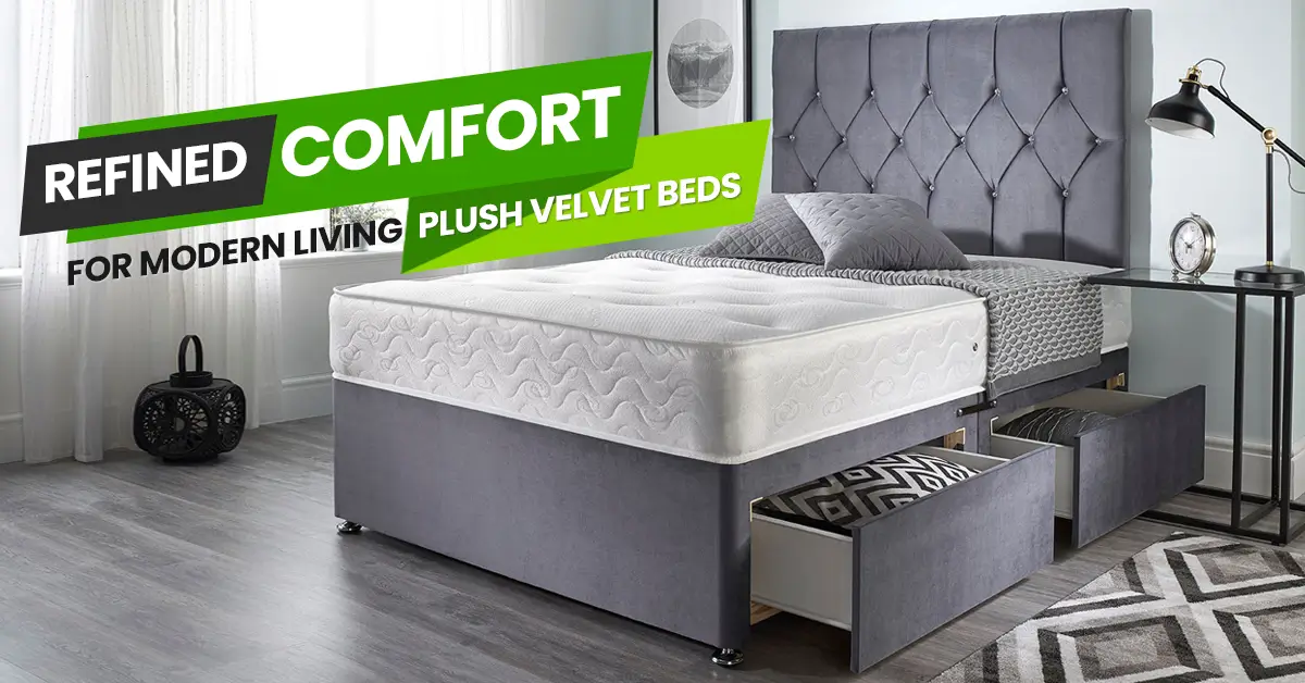 Refined Comfort for Modern Living - Plush Velvet Beds