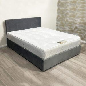 Single Platform Slatted Bed Base Grey