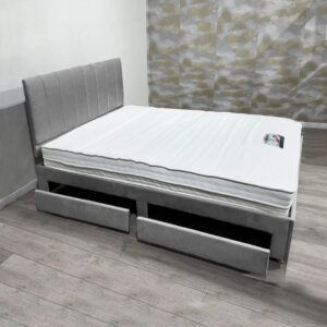 Platinum Single Platform Slatted Bed Grey