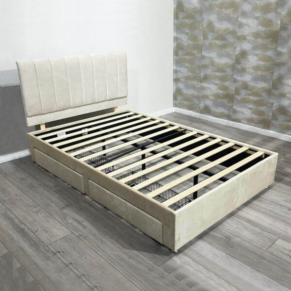 single Platform Slatted Bed cream