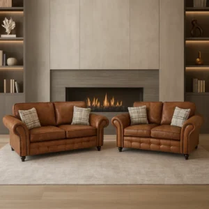 Oakland Leather Suite – Single, 2 Seater & 3 Seater | Tender Sleep