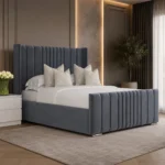 Modern Panel Bed Frame with Ottoman Storage - Image 4