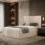 Modern Panel Bed Frame with Ottoman Storage - Image 3